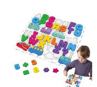 Puzzle di associazione di lettere - Giocattoli di veglia, Gioco di puzzle di associazione di figure | Giocattoli educativi di assemblaggio di educazione precoce, attività di apprendimento prescolare