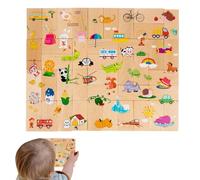 Puzzle di associazione, puzzle di associazione di numeri, tavola in legno di labirinto di corrispondenza dei numeri, gioco di ordinamento dei numeri, giocattolo abbinato divertente per compleanno