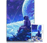 Puzzle di astronauti che contemplano lo spazio per adolescenti, 1000 pezzi, risoluzione dei problemi, divertimento educativo, meravigliosa opzione regalo premurosa, dimensioni 38x52cm