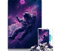 Puzzle di astronauti nello spazio da 1000 pezzi per adulti, difficile da completare ma divertente e umoristico gioco educativo per compleanni (38x26cm)