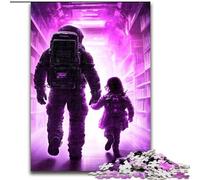 Puzzle di astronauti per adolescenti da 1000 pezzi, giocattoli per l'intrattenimento della famiglia, ideali come regalo per tutta la famiglia (26x38cm)