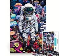 Puzzle di astronauti vecchio stile per adulti, 1000 pezzi, per rafforzare la memoria e il legame familiare, con bordi netti, ideale come regalo di compleanno (50x75cm)