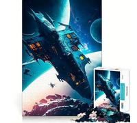 Puzzle di astronavi antiche per ragazzi,1000 pezzi,gioco stimolante per la mente,pezzi senza sbavature,taglio netto,facile da imparare,divertimento per tutta la famiglia (38x26cm)