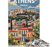 Puzzle di Atene per adulti, puzzle da 1000 pezzi per bambini, puzzle di carta per adulti, per la famiglia e gli amici, 38x26 cm/1000 pezzi