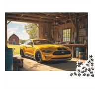 Puzzle di auto sportiva attraente. Un gioco altamente creativo con un alto livello di difficoltà, adatto ad adolescenti e adulti. 300 pezzi (40x28 cm).