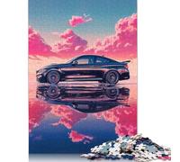 Puzzle di auto sportive artistiche, rompicapo di carta, puzzle rettangolare per adulti e adolescenti, regali di Natale 1000 pezzi (75x50 cm)