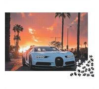 Puzzle di auto supercar. Un gioco altamente creativo con un alto livello di difficoltà, adatto ad adolescenti e adulti. 300 pezzi (40x28 cm).