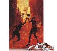 Puzzle di azione di streetball, rompicapo di carta rettangolare per adulti e adolescenti, regali di Natale 1000 pezzi (26x38 cm)