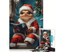 Puzzle di Babbo Natale, lucertola e tartaruga per ragazzi, 1000 pezzi, gioco intelligente e antistress con bordi affilati, regalo di compleanno (38x26cm)