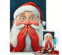 Puzzle di Babbo Natale Sorpreso da 1000 pezzi per adulti, stimola la memoria, ideale per momenti di relax, per comporre immagini e realizzare opere d'arte 50x75cm