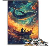 Puzzle di balene nello spazio per adolescenti, 2000 pezzi, antistress, per trascorrere il tempo libero in casa e per interagire con i genitori (70x100cm)