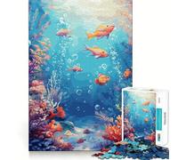 Puzzle di barriera corallina sottomarina da 1000 pezzi per ragazzi,gioco stimolante per la mente,montaggio sicuro e stabile,divertimento assicurato per tutta la famiglia (50x75cm)