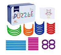 Puzzle di bastoncini creativi - Sticks Coaching Puzzle Toy | Sticchi di costruzione in legno e anelli forma set puzzle, giocattoli che impilano i bambini per la creatività, abbinamento e costruzione,