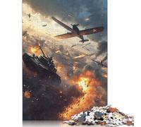 Puzzle di battaglia di carri armati e aerei della seconda guerra mondiale, divertimento per tutta la famiglia, puzzle rettangolare di carta per bambini, regalo di compleanno 1000 pezzi (26x38 cm)