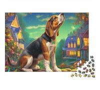 Puzzle di Beagle da 1000 Pezzi in Carta Riciclata, Beagle che Guarda Su in Ambiente Esterno Vivace, Gioco Educativo Stimolante, Attività per Casa, Regalo per Adulti, 70x50cm/1000pezzi