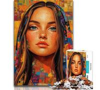 Puzzle di belle donne per adolescenti, difficili da completare ma divertenti e umoristici con poster abbinato e foglio di quiz 38x26cm