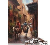 Puzzle di bellezza di Marrakech, Marocco, materiali ecologici, 100% cartone riciclato, per donne e uomini, regalo di Natale unico, 1000 pezzi (38x26 cm)