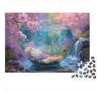 Puzzle di bellezza in bottiglia con paesaggio. Gioco di puzzle estremamente difficile e divertente, progettato per adulti. Adatto come regalo. Adatto per la decorazione. 300 pezzi (40x28 cm).