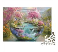 Puzzle di bellezza in bottiglia con paesaggio. Gioco di puzzle estremamente difficile e divertente, progettato per adulti. Adatto come regalo. Adatto per la decorazione. 500 pezzi (52x38 cm).