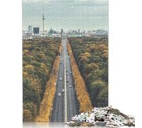 Puzzle di Berlino 100% carta di cartone riciclata, puzzle rettangolare per adulti e bambini, regalo di Natale, 1000 pezzi (38x26 cm)