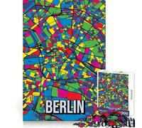 Puzzle di Berlino in stile Pop Art da 1000 pezzi per ragazzi, ideale per sviluppare le capacità di ragionamento, un'oasi di serenità, con tagli precisi e un regalo premuroso (38x26cm)