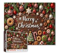 Puzzle di biscotti di Natale, 1000 pezzi, per adulti, Natale, omino di pan di zenzero, relax, attività di intrattenimento, casa, camera da letto, decorazione da parete, perfetta attività divertente in