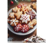 Puzzle di biscotti di Natale fai da te, puzzle di cartone premium per donne, uomini e bambini, regali per la festa della mamma, 1000 pezzi (26x38 cm)