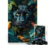 Puzzle di Black Panther nella giungla per ragazzi, 1000 pezzi, stimolante per la mente, passatempo rilassante, bordi uniformi, regalo memorabile (50x75cm)