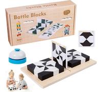 Puzzle di blocchi nascosti in legno - Giocattolo educativo con vassoio portaoggetti e campanello, giocattolo da tavolo 3D per bambini che stimola la logica e il pensiero spaziale (1PC)