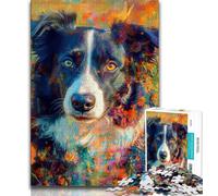 Puzzle di Border Collie per adolescenti, aiuta il cervello a esercitare i giocattoli avvincenti per coltivare la pazienza Un'opera d'arte 50x75cm