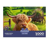 Puzzle di bovini delle Highlands. Puzzle per adulti e bambini. 1000 pezzo Ottimi regali Giocattolo di sfida Gioco educativo Decorazione domestica per regali di giochi educativi 52x38cm/1000pcs
