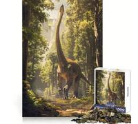Puzzle di Brachiosauro preistorico da 1000 pezzi per ragazzi stimola la memoria, rilassante e divertente, con bordi precisi, un regalo pensato con cura 38x26cm