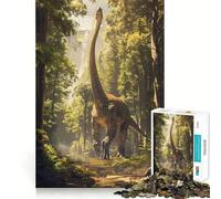 Puzzle di Brachiosauro preistorico da 1000 pezzi per ragazzi stimola la memoria, rilassante e divertente, con bordi precisi, un regalo pensato con cura 38x26cm