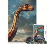 Puzzle di Brachiosauro preistorico per ragazzi, 1000 pezzi, stimola la memoria, divertente e rilassante, con bordi precisi, regalo artistico 38x26cm