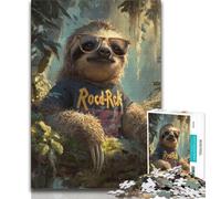 Puzzle di bradipi nella giungla per adolescenti, puzzle da 1000 pezzi, giocattoli da gioco Ogni pezzo è unico Gioco divertente e stimolante per tutta la famiglia (38x26cm)