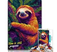 Puzzle di bradipi nella giungla per adolescenti, puzzle da 1000 pezzi, gioco per famiglie, antistress, sfida difficile, regali di Babbo Natale segreto, 38x26cm