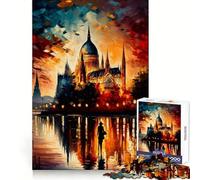 Puzzle di Budapest a colori da 1000 pezzi per ragazzi, allenamento intelligente, fuga rilassante, taglio perfetto, regalo invernale (38x26cm)
