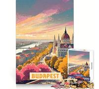 Puzzle di Budapest da 1000 pezzi per adulti, stimolante per il pensiero strategico, ideale per il tempo libero e il piacere Incastro preciso, regalo perfetto (38x52cm)