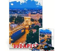 Puzzle di Budapest per ragazzi, 1000 pezzi, stimolante per la memoria, rilassante, divertente, con bordi precisi, regalo stagionale (38x52cm)