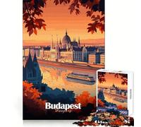 Puzzle di Budapest per ragazzi, 1000 pezzi, stimolante per la memoria, rilassante, divertente, con bordi precisi, regalo stagionale (38x26cm)