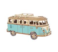Puzzle Di Bus In Legno - Giocattolo Puzzle Di Autobus Turistico | Puzzle Di Costruzione Di Autobus 30x12x14 Cm, Puzzle 3'd In Legno, Autobus Turistico Artigianale In Legno, Decorazione Ufficio