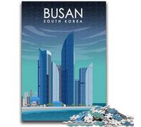 Puzzle di Busan, Corea del Sud, per adolescenti, 1000 pezzi, giochi divertenti per famiglie, attività divertenti a casa, regalo di compleanno, regali da viaggio, 1000 pezzi (50x75cm)
