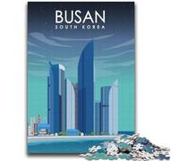 Puzzle di Busan, Corea del Sud, per adulti e adolescenti, 2000 pezzi, giochi educativi, giocattoli fai da te con poster abbinato e foglio di quiz per età 14+, 2000 pezzi (70x100cm)