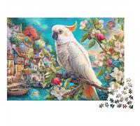 Puzzle di Cacatua Bianco 1000 pezzi Puzzle di Città Acquatica Gioco Stimolante Colorato, Stimolante per lo Spirito Cartone Riciclato 100% per Adulti e Adolescenti 52x38cm/1000 pezzi