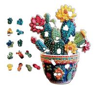 Puzzle di cactus - Divertente e colorato gioco per famiglie a tema vegetale, puzzle puzzle amichevole del ringraziamento, adatto per adulti, adolescenti, ragazzi, ragazze e anche per gli amanti della