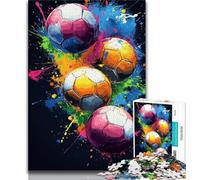 Puzzle di calcio ad acquerello da 1000 pezzi per adolescenti, aiuta il cervello ad allenarsi, giocattoli avvincenti per coltivare la pazienza, gioco di sfida unico (50x75cm)