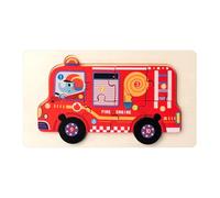 Puzzle di camion dei pompieri, enigmi di veicoli per bambini | Puzzle per veicoli per bambini cartoni animati,Assistenza per l'apprendimento portatile, forniture per l'istruzione precoce per le capaci