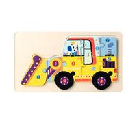 Puzzle di camion dei pompieri, enigmi di veicoli per bambini - Puzzle per veicoli per bambini in legno - Forniture per l'istruzione precoce, BIRCHE BRINE TEASER PER Home, Kindergarten, Nursery