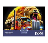 Puzzle di camion grandi per adulti e bambini. 1000 pezzi, gioco divertente e stimolante, gioco educativo, decorazione per la casa, per adulti e bambini di età superiore ai 14 anni, 52x38cm/1000pcs