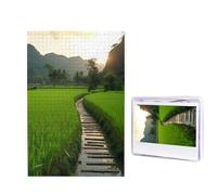 Puzzle di campo di riso verde, 1000 pezzi, puzzle personalizzati, puzzle in legno per adulti, foto puzzle arte da appendere alla parete, decorazione per compleanno, matrimonio, San Valentino